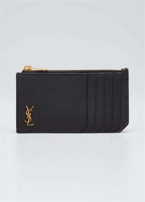 ysl zip card wallet|ysl monogram wallet price.